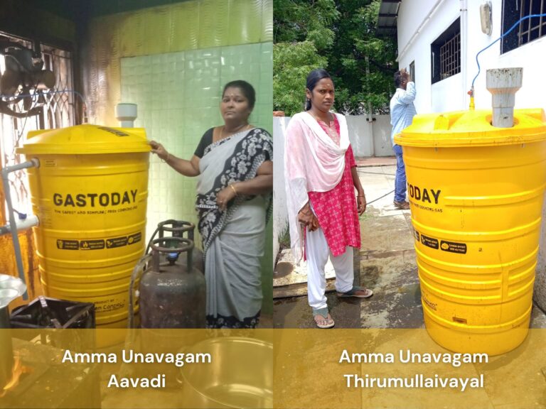 Amma Unavagam Goes Green: Biogas Plants Installed at Avadi and Thirumullaivoyal Branches