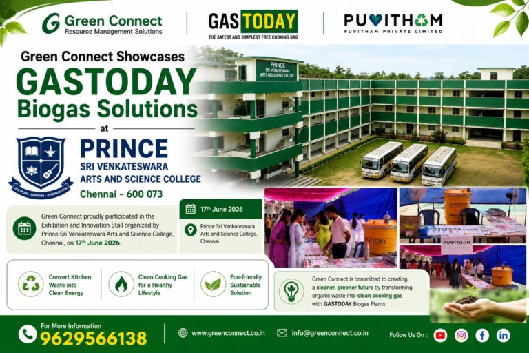 Green Connect Showcases GASTODAY Biogas Solutions at Prince Sri Venkateswara Arts and Science College, Chennai