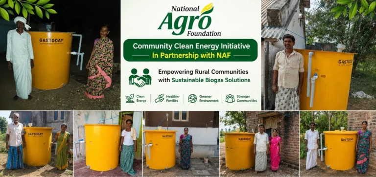 Installation of 25 Nos. of 1 m³ High Pressure Biogas Plants in Hyderabad and Chengalpattu